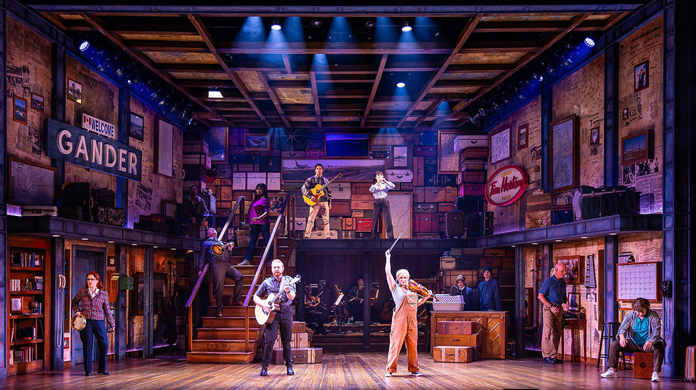 The company of the La Mirada Theatre for the Performing Arts & McCoy Rigby Entertainment production of “COME FROM AWAY,” directed and choreographed by Richard J. Hinds and now playing at La Mirada Theatre for the Performing Arts.