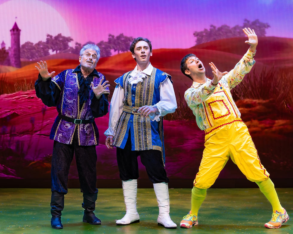 Barry Pearl, Nick Delzompo and Jonathan Meza star in the Laguna Playhouse and Lythgoe Family Production of “A SNOW WHITE CHRISTMAS” - Directed by Bonnie Lythgoe and now playing at the Laguna Playhouse in Laguna Beach.