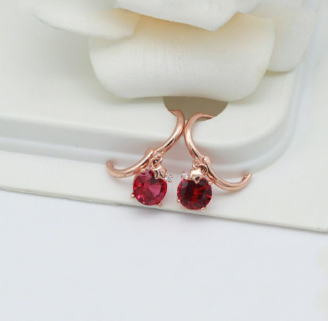 Thumbnail: Inlaid AAA Zircon Long Earrings in Creative Style