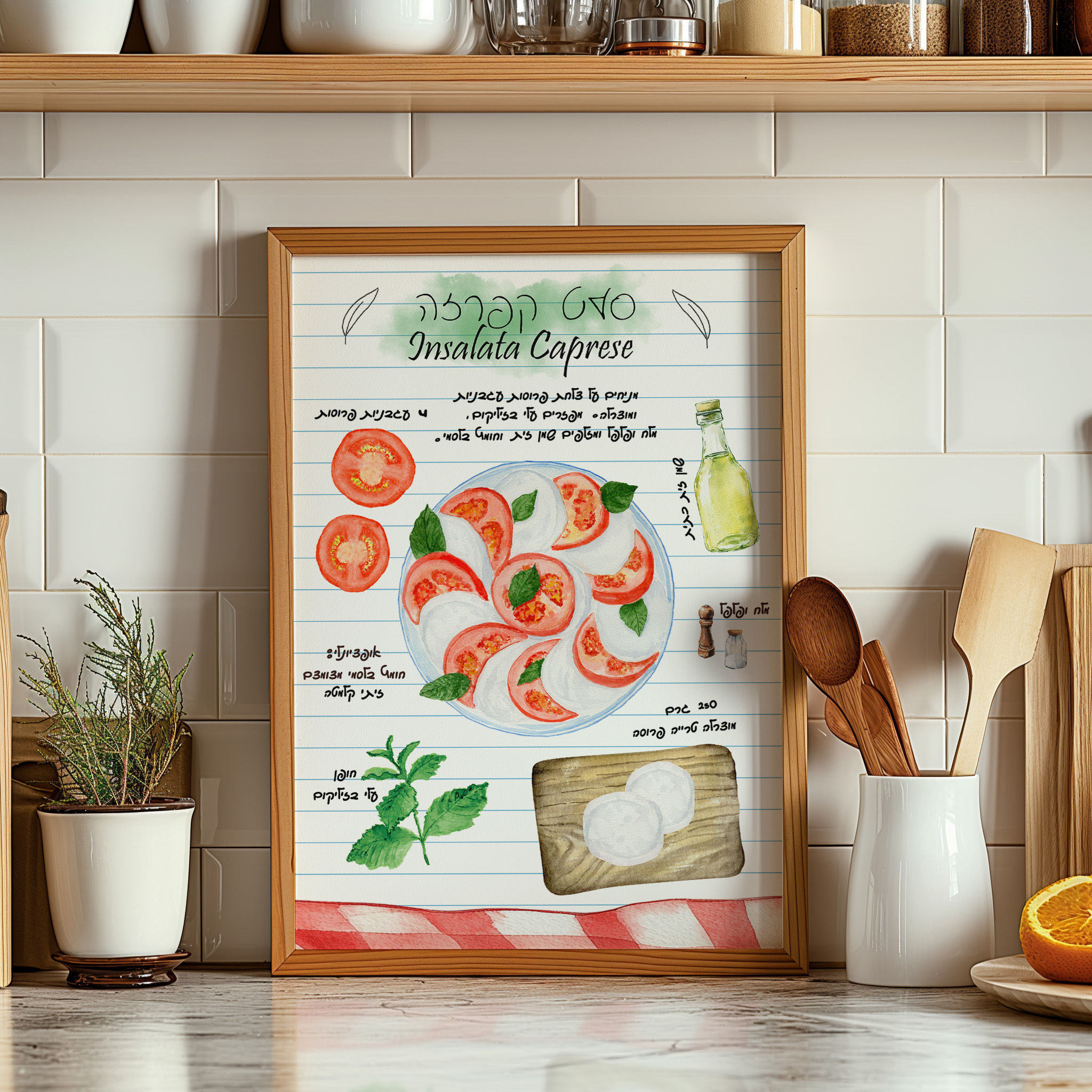 מתכון מאויר סלט קפרזה