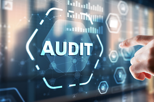 Businessman clicks Audit Auditor Financial service compliance concept.jpg