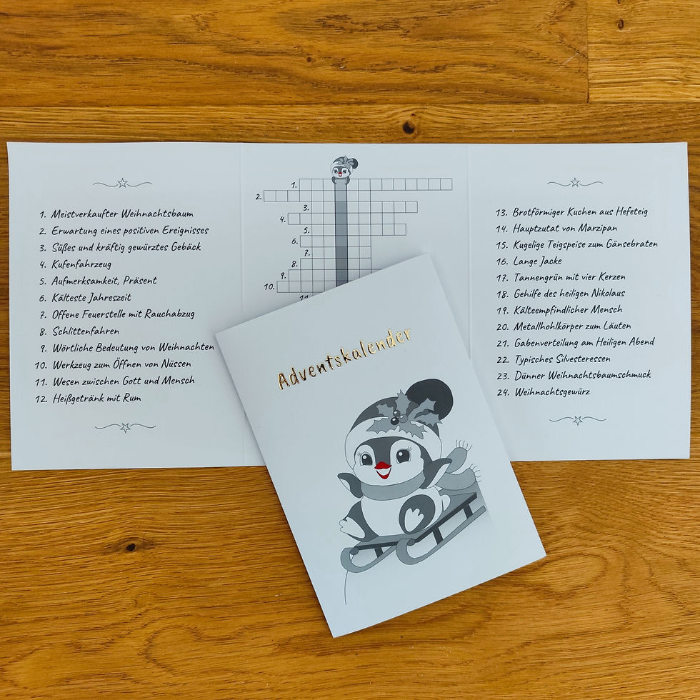 Miniaturbild: Adventskalender Karte Rätsel "Du bist mein größter Schatz"