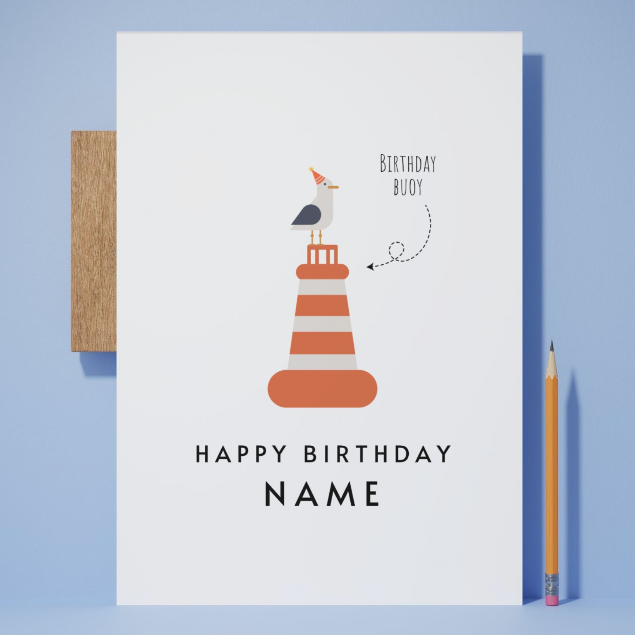 Personalised Punny Birthday Buoy Card
