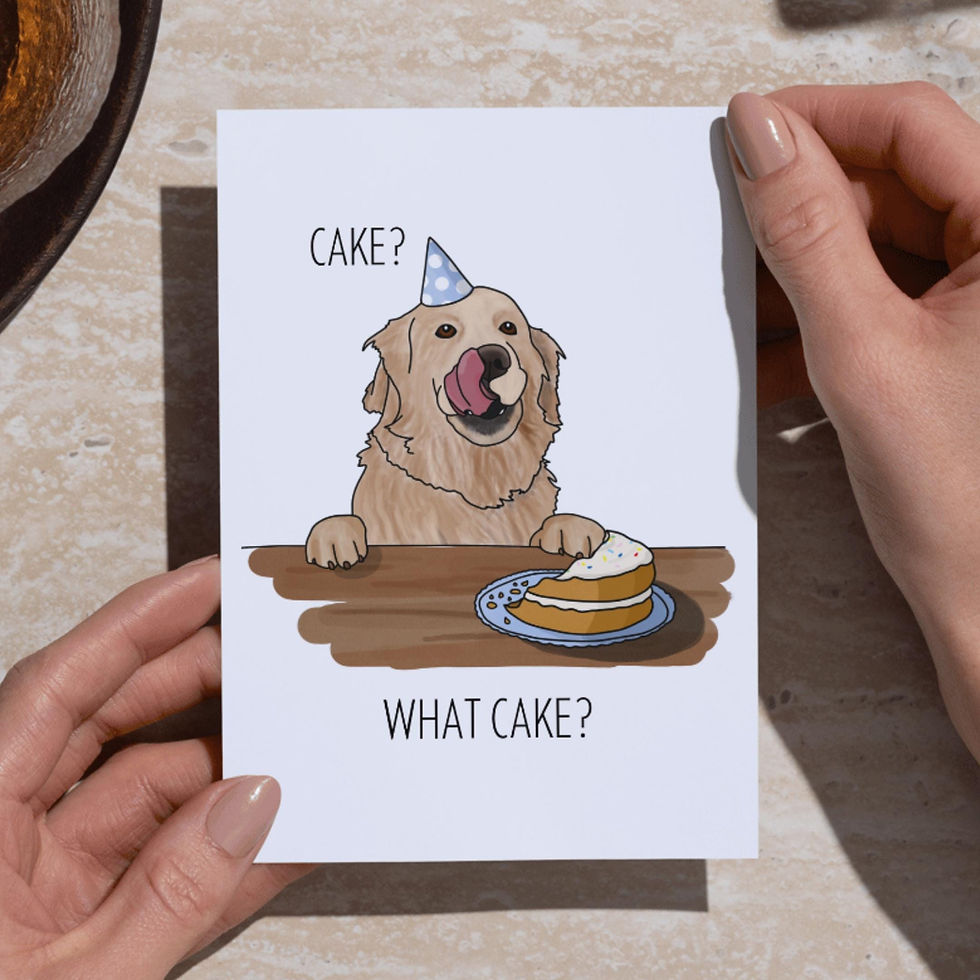 Customisable Golden Retriever Themed Birthday Card