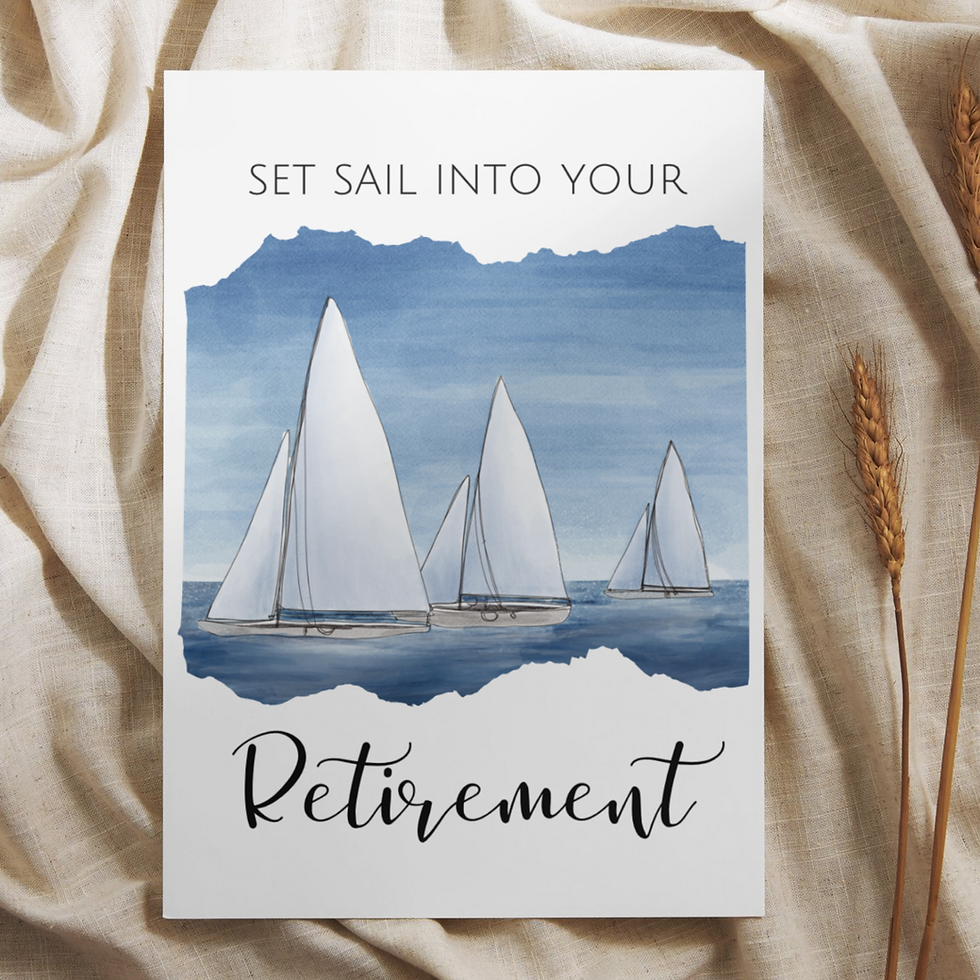 Personalised Sailing Retirement Card
