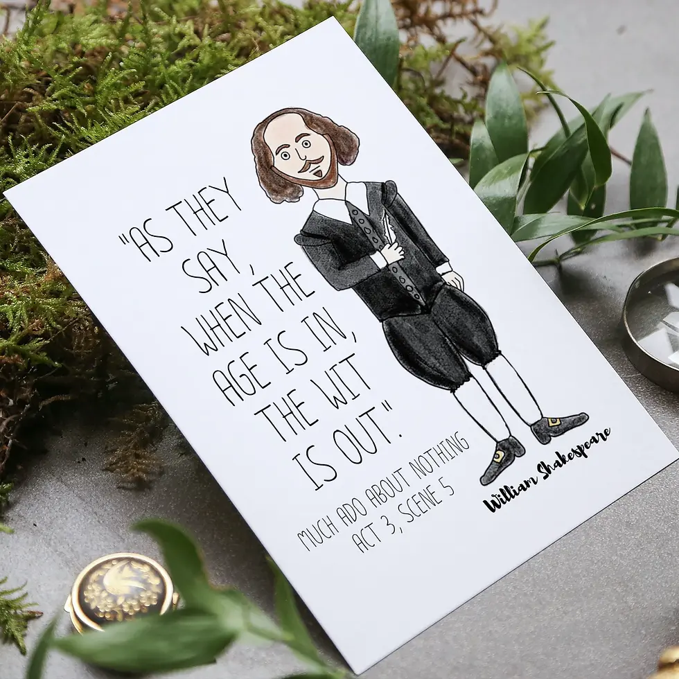 Thumbnail: William Shakespeare Themed Greeting Card 6