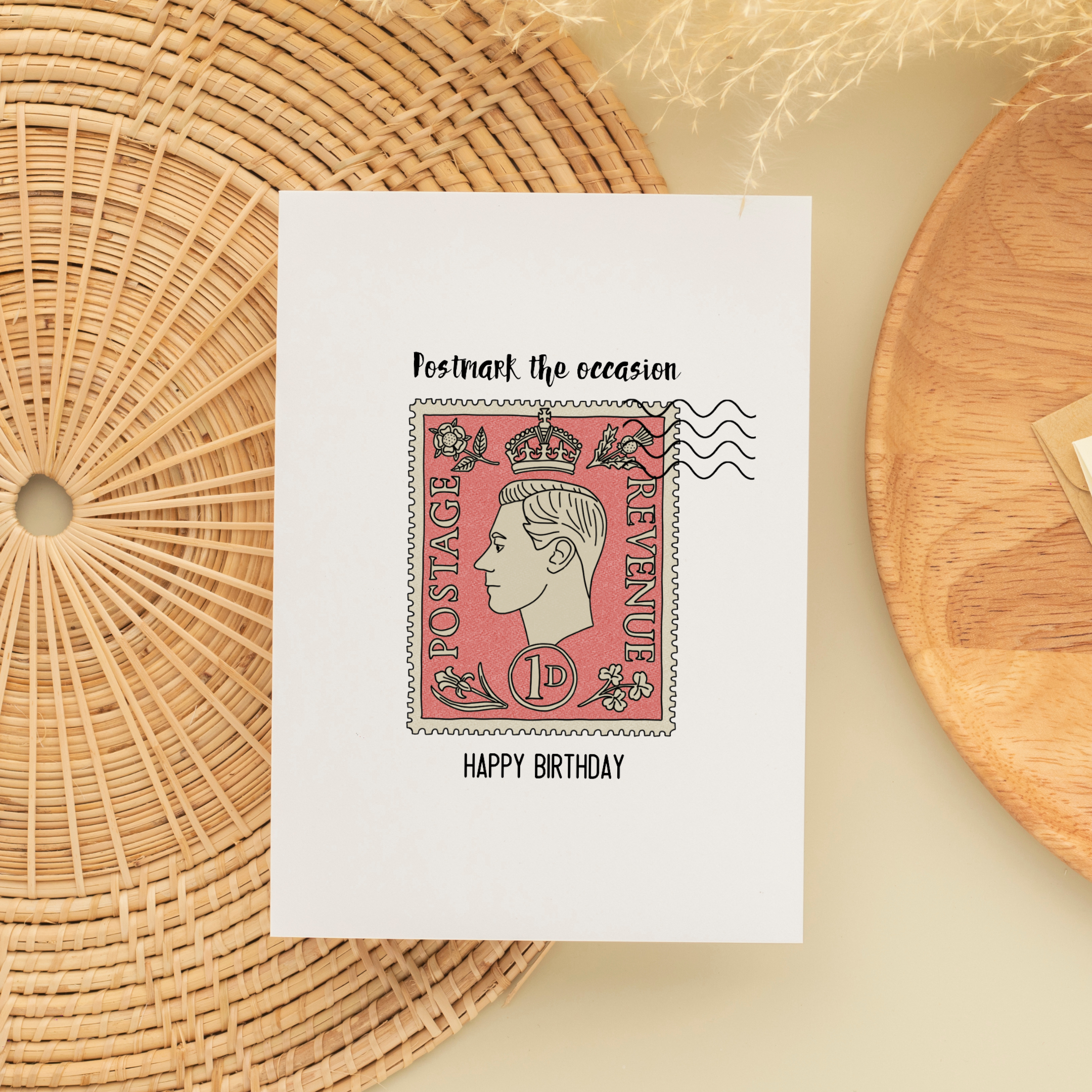 Personalised Postage Stamp Birthday Card