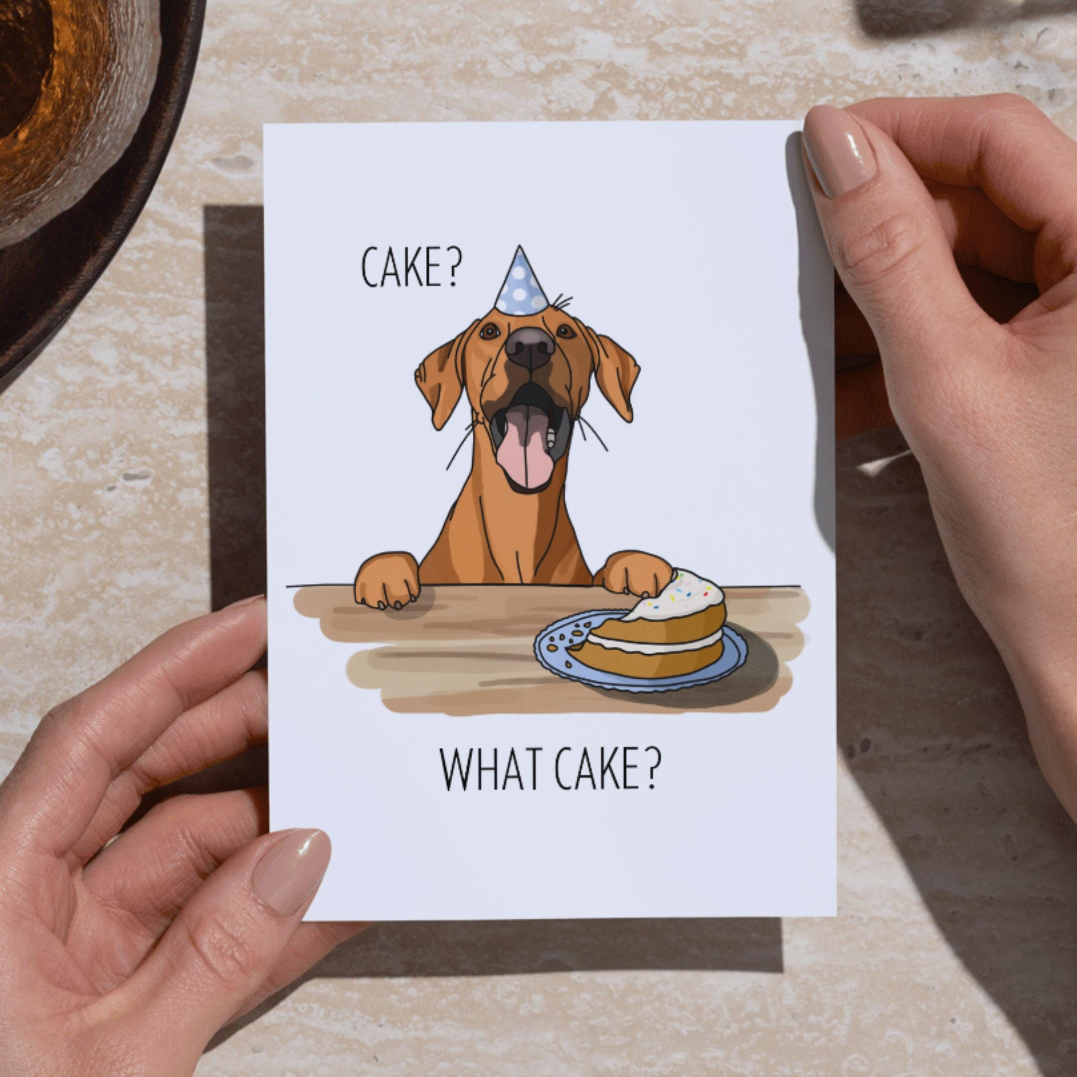Customisable Rhodesian Ridgeback Themed Greeting Card