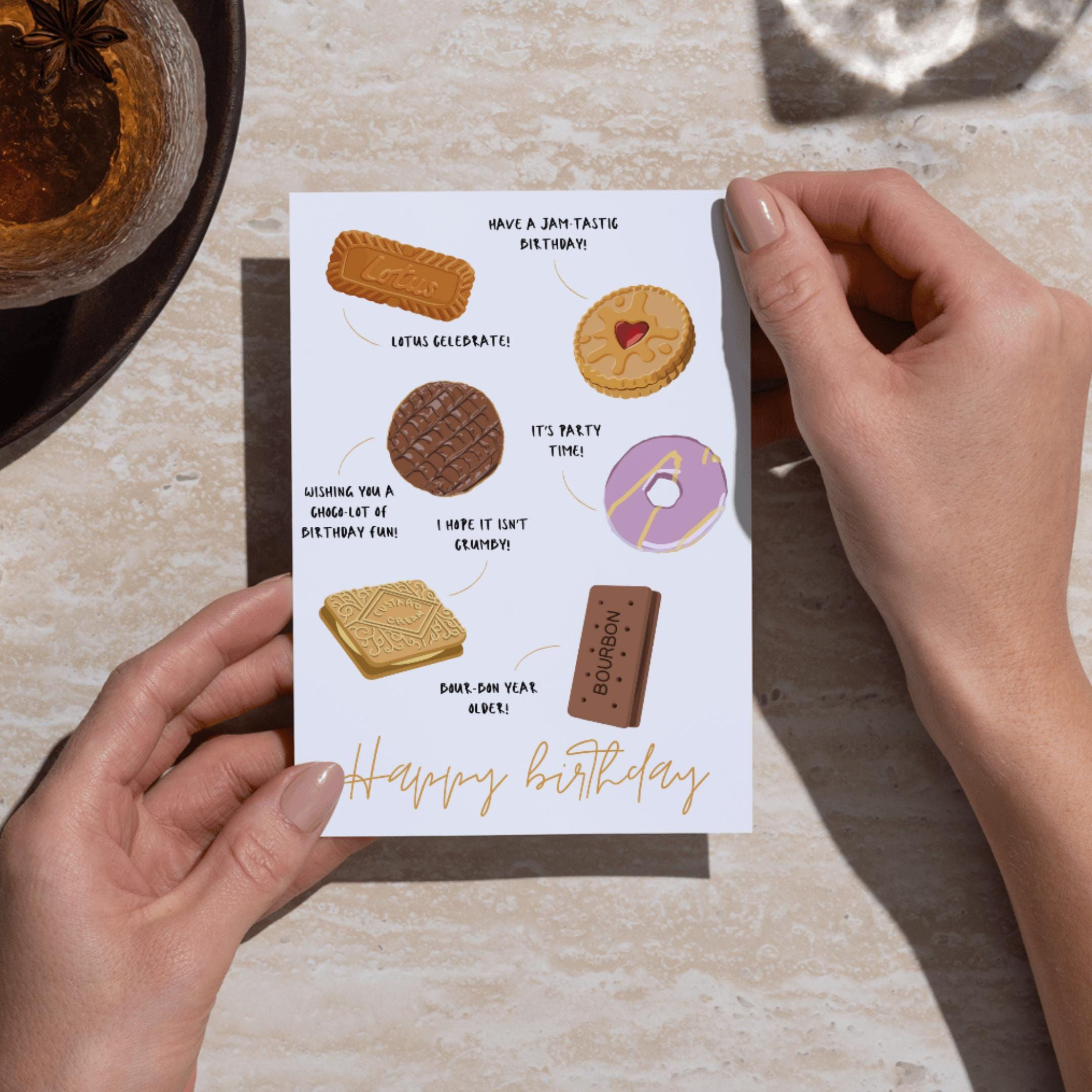 Funny British Biscuit Birthday Card