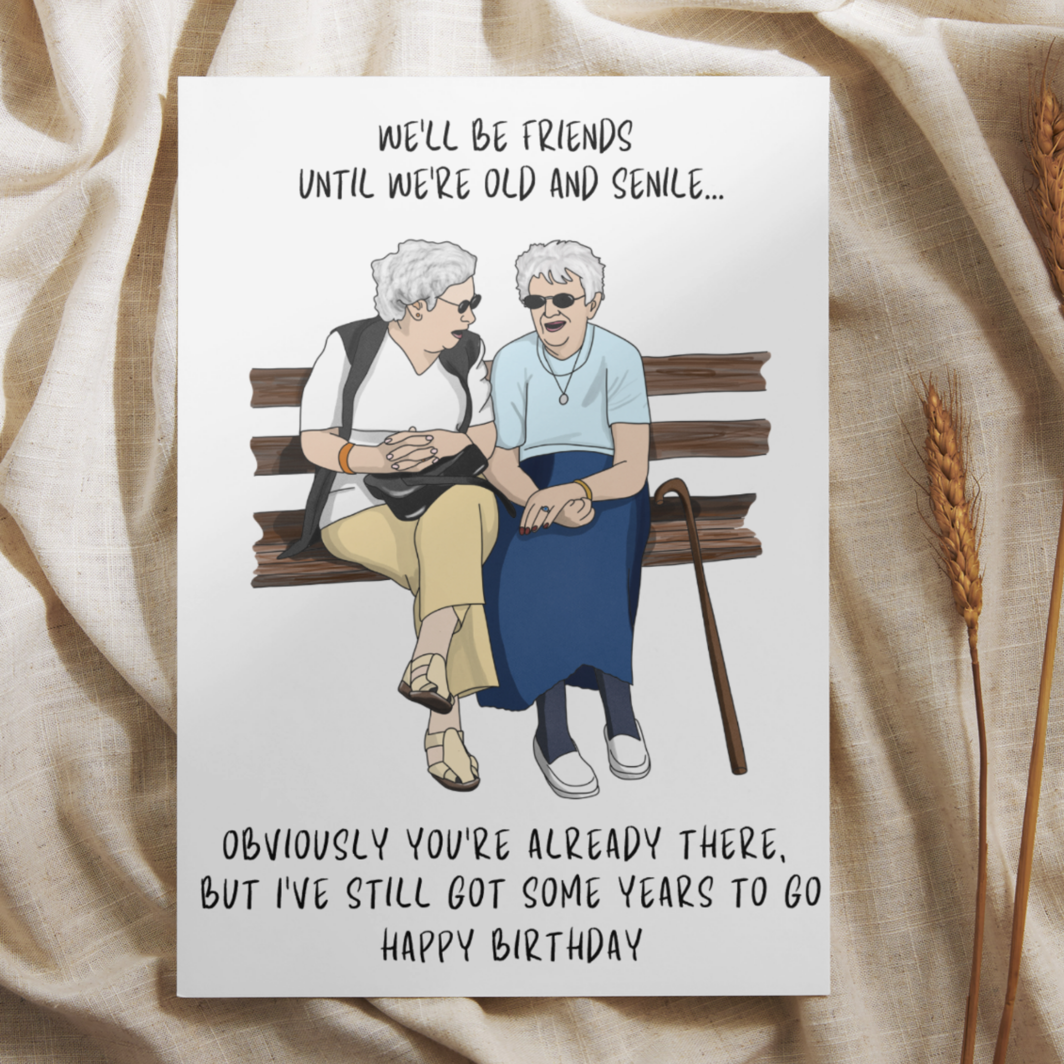 Old Friends Funny Birthday Card