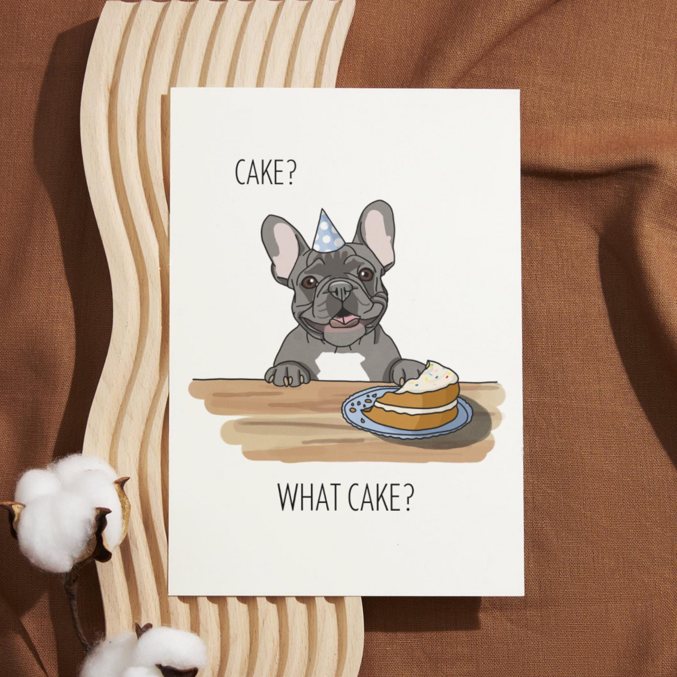 Customisable French Bulldog Themed Greeting Card