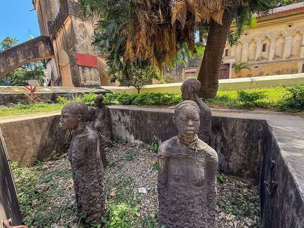 Memory for the Slaves memorial outside the Slave Museum in Stone Town