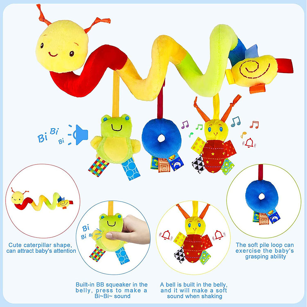 Thumbnail: Baby Spiral Activity Toy – Soft Sensory Pram, Cot & Car Seat Toy