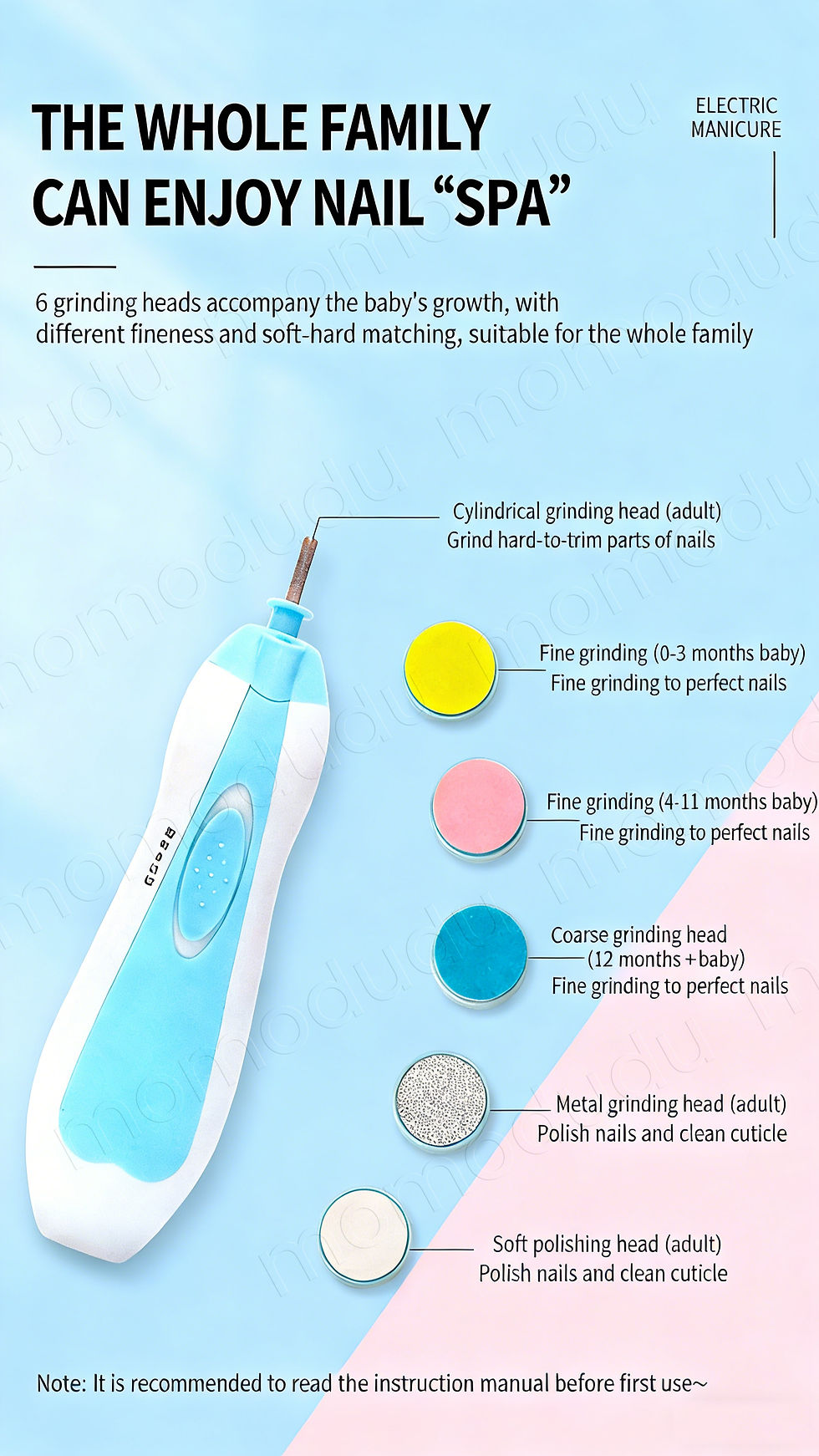 Thumbnail: Electric Baby Nail Trimmer Kit | Safe & Gentle Nail Care for Newborns & Toddlers