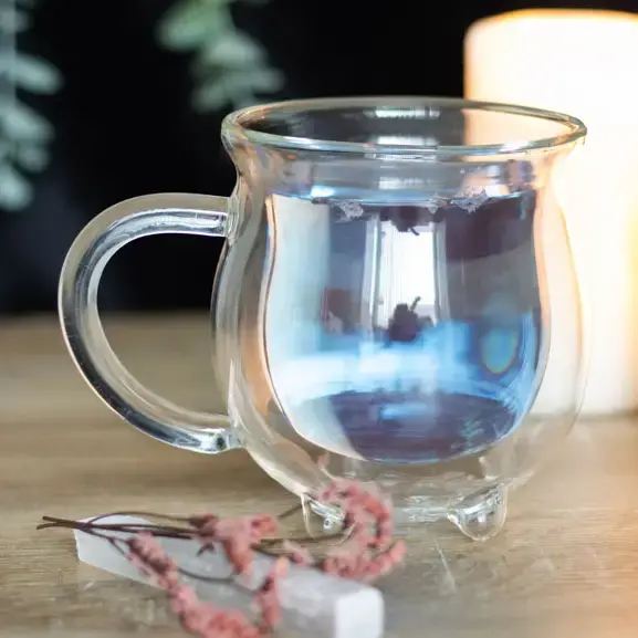 Clear Glass Cauldron Mug - Reusable Drinkware