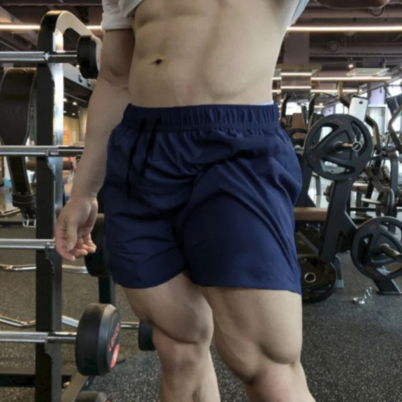 サムネイル： Men's Ice Silk Beach Shorts – Breathable Quick-Dry Casual Fitness Shorts