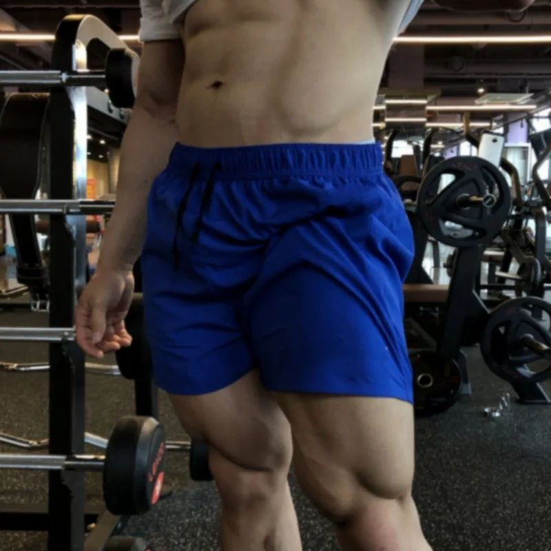 섬네일: Men's Ice Silk Beach Shorts – Breathable Quick-Dry Casual Fitness Shorts