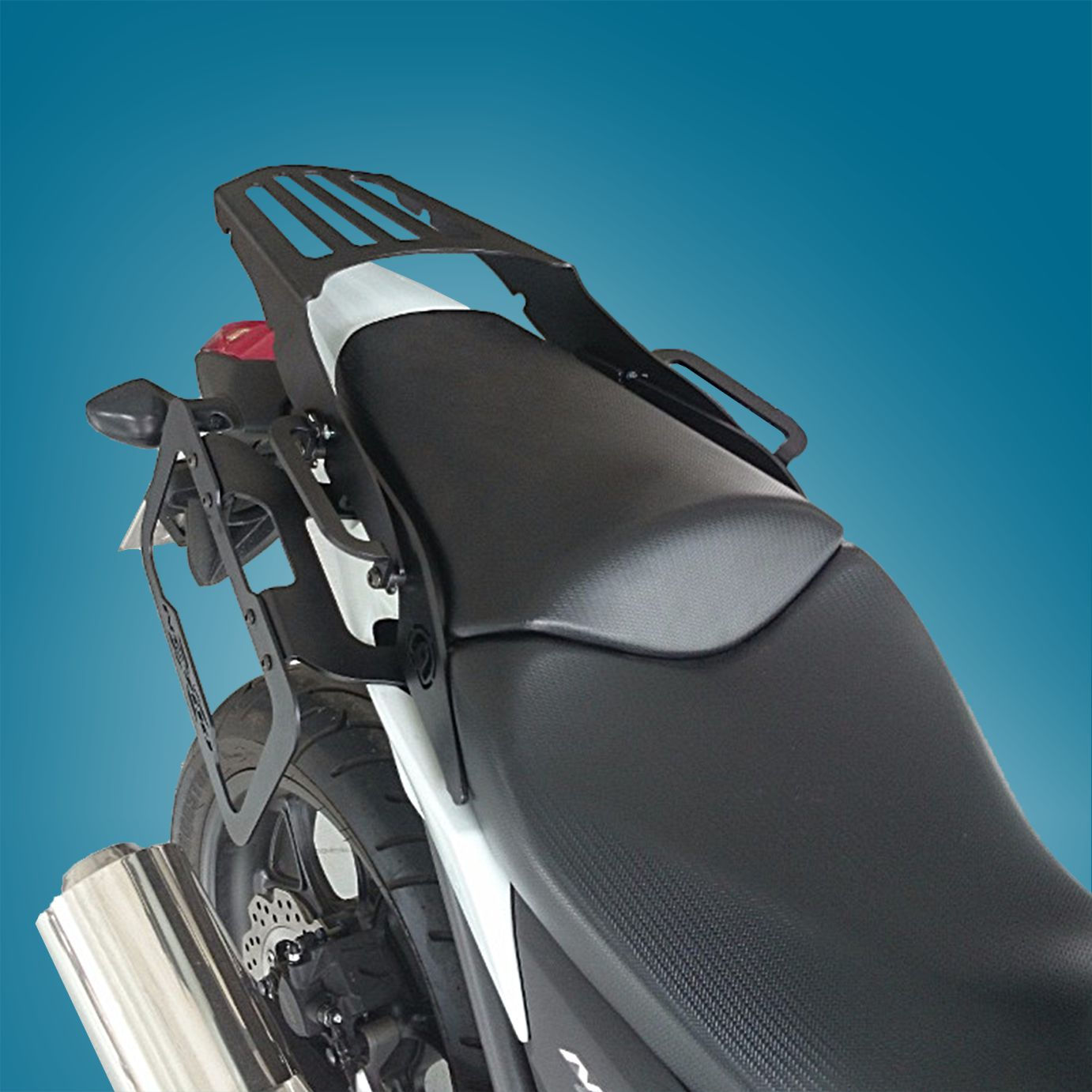 Bagageiro c/engate e Afastador de Alforjes NC750