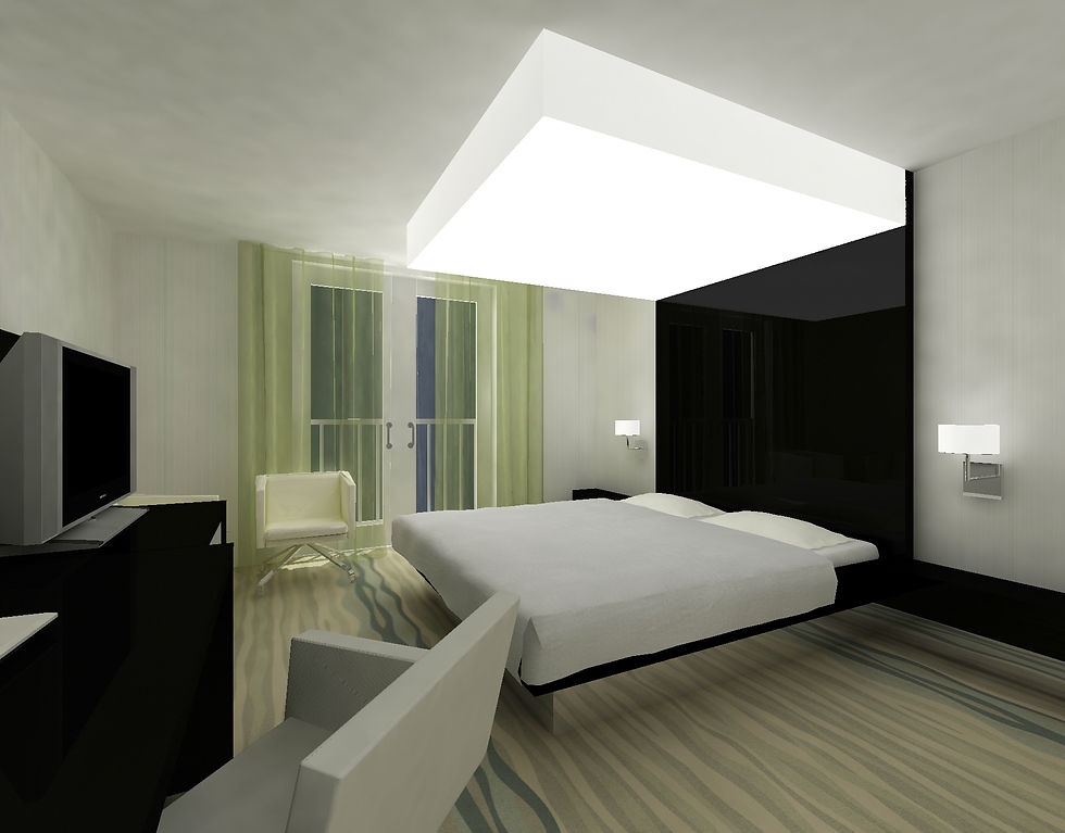 kétszobás apartman 3D terv