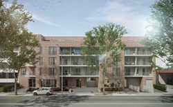 Wohngebäude, Eigentumswohnungen, Stadthäuser und Gewerbe