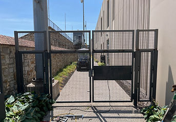 Custom Security Gate Install Fieldhouse 