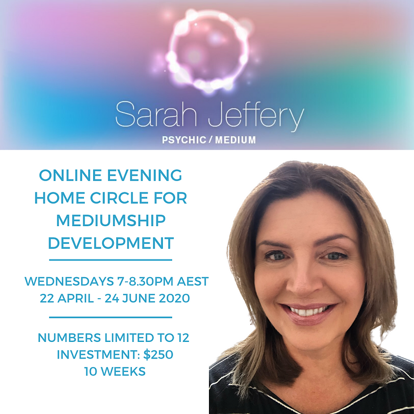 Online Wednesday Evening Home Circle for Mediumship Development 2020 (Term 2)