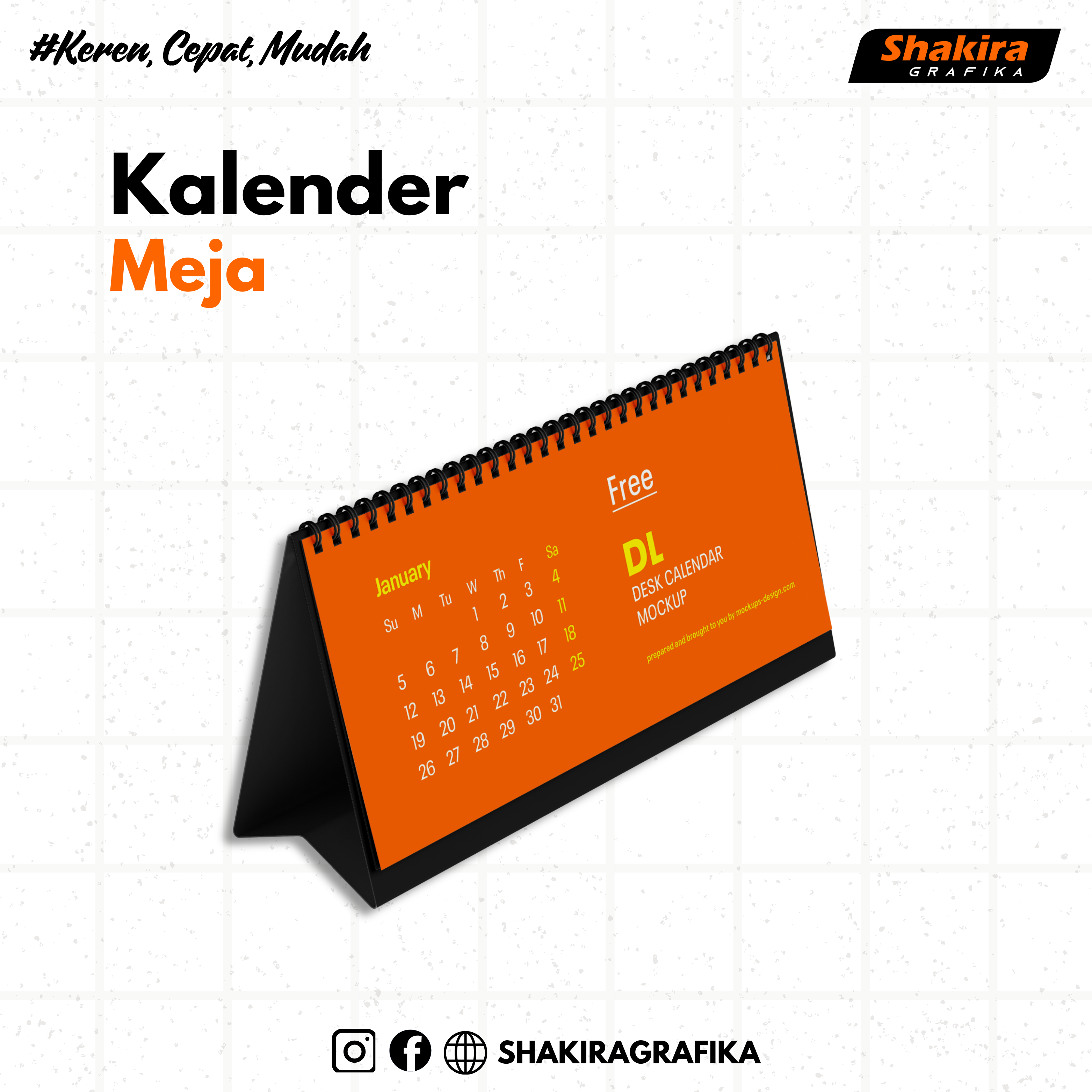 Kalender Meja Landscape 1 Sisi