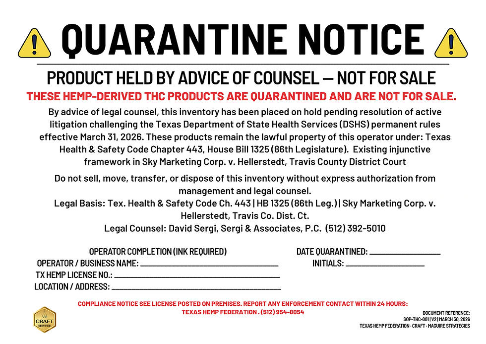 Texas Hemp Rules Are Here — Now What?