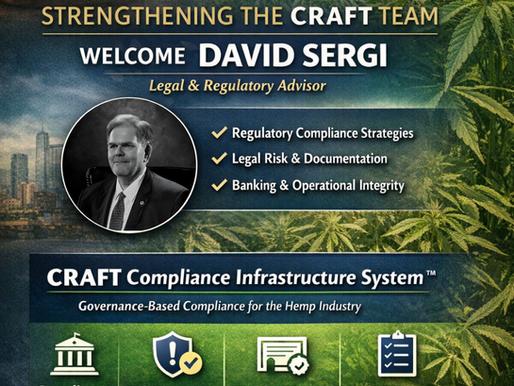 Introducing David Sergi: Strengthening Compliance and Legal Strategy at CRAFT