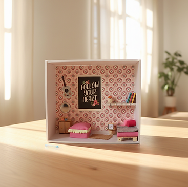 סדנת יצירה לימי הולדת, עיצוב חדר מיניאטורי