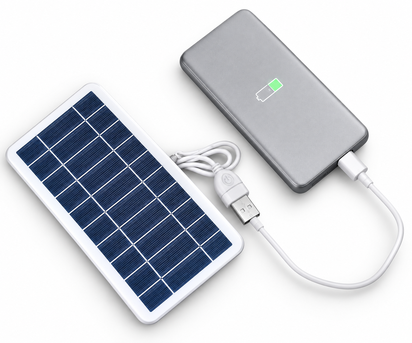Painel Solar Portátil 5V 2W com Saída USB