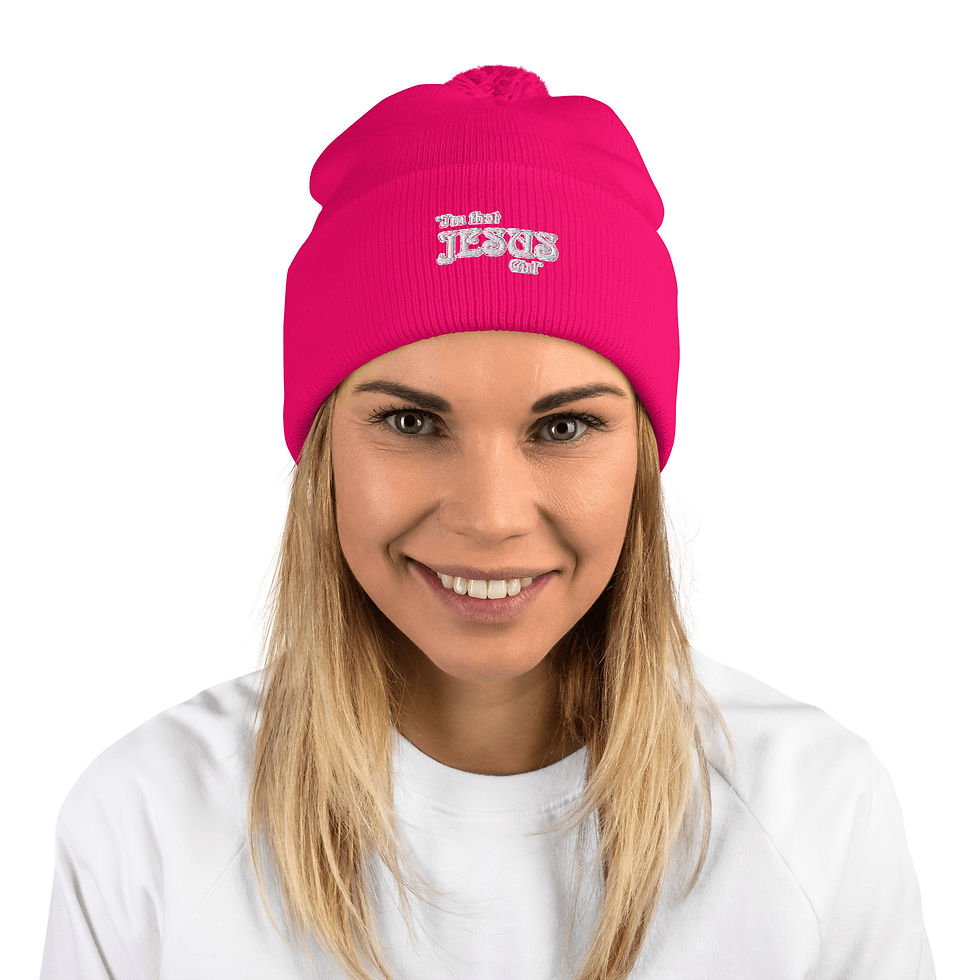 Thumbnail: Pom-Pom Beanie "I'm that JESUS Girl"
