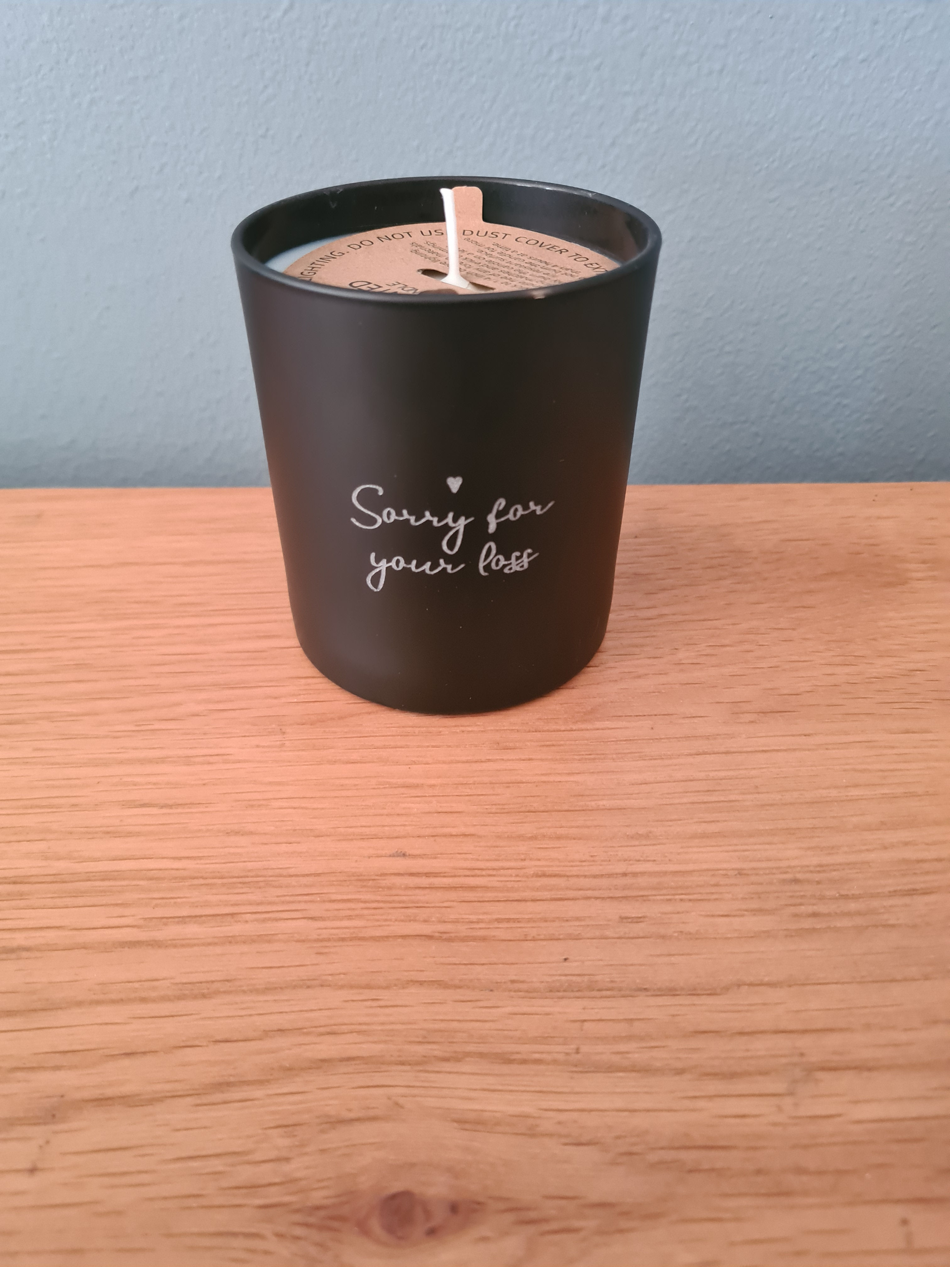 Sorry for your loss candle