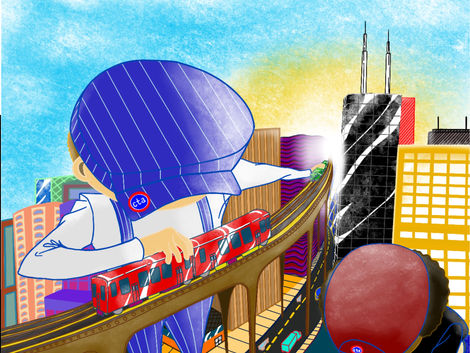Marwen, CTA, Chicago, Ride to Resilience, Illustration