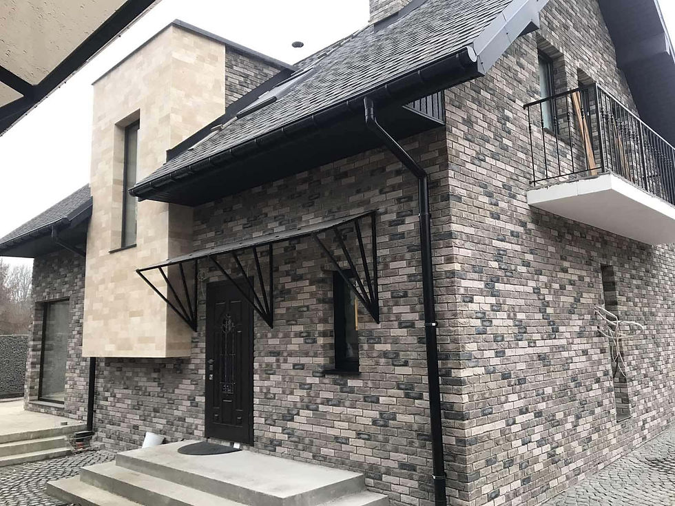 Прев'ю: Плитка Loft Brick Квебек Сірий з підпалом 210x65 мм