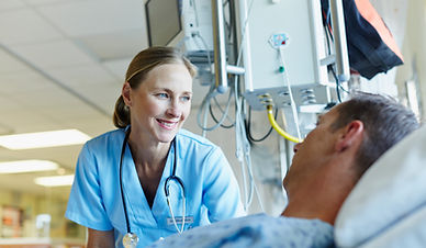 Krankenschwester und Patient