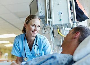 Krankenschwester und Patient