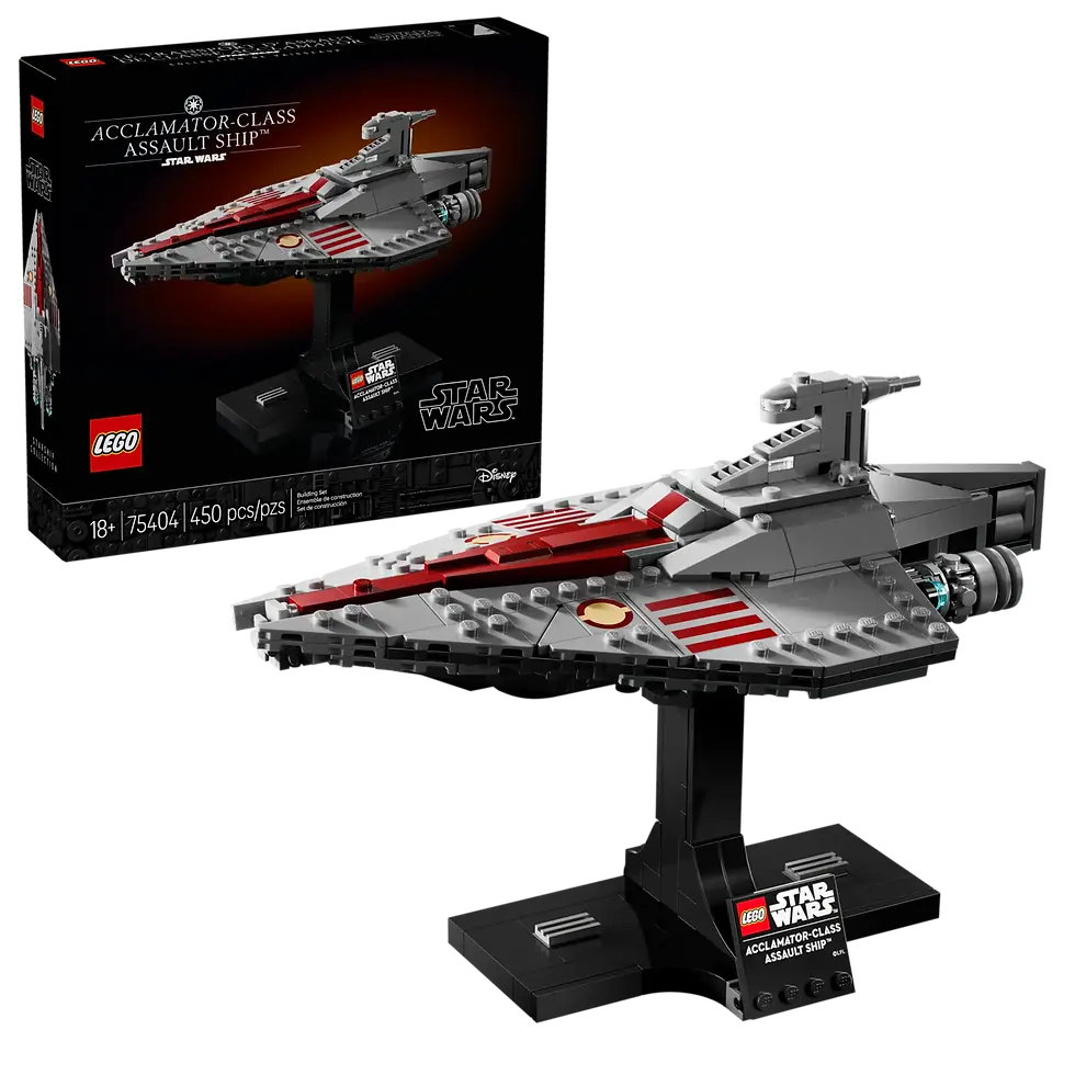 Thumbnail: LEGO Star Wars Acclamator-Class Assault Ship Buildable Spaceship Toy Model 75404