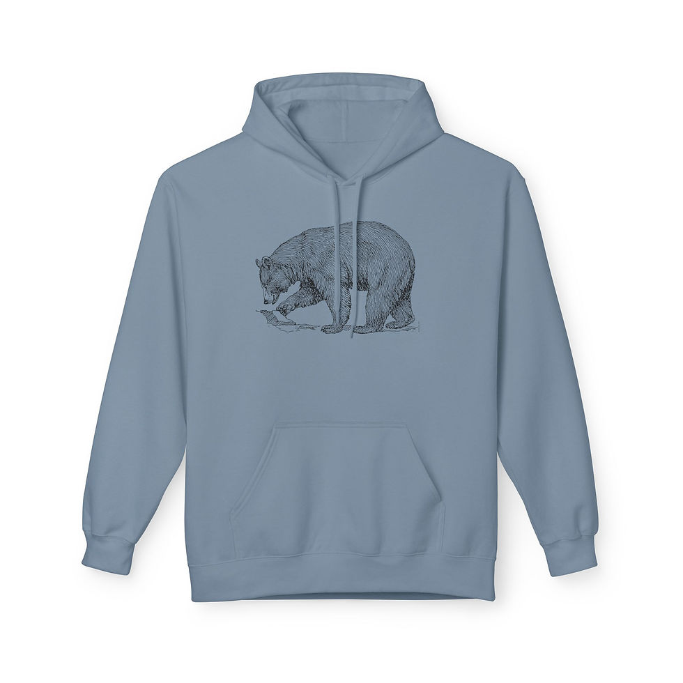 Thumbnail: grizzly bear hoodie front view