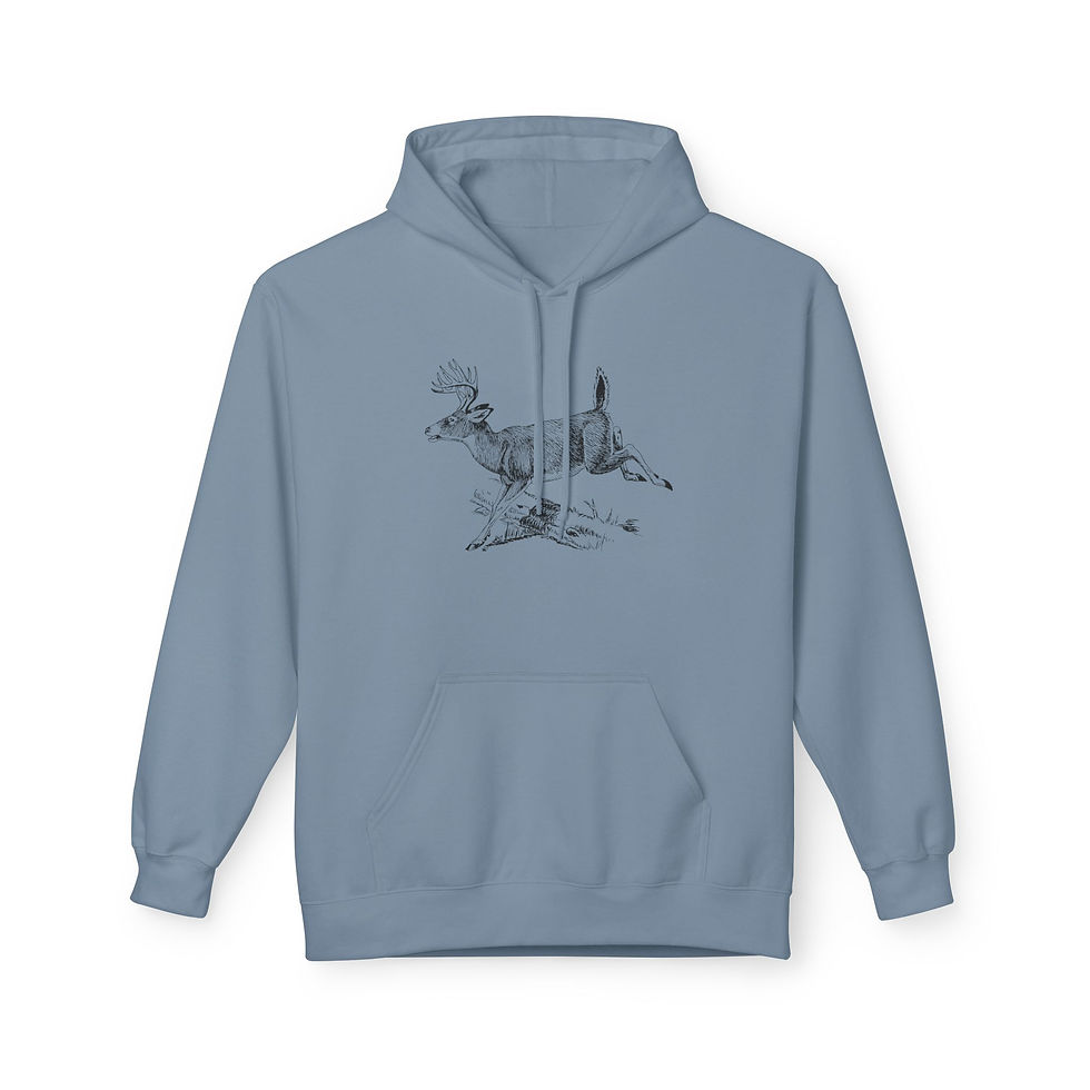 Thumbnail: white tailed deer hoodie front view