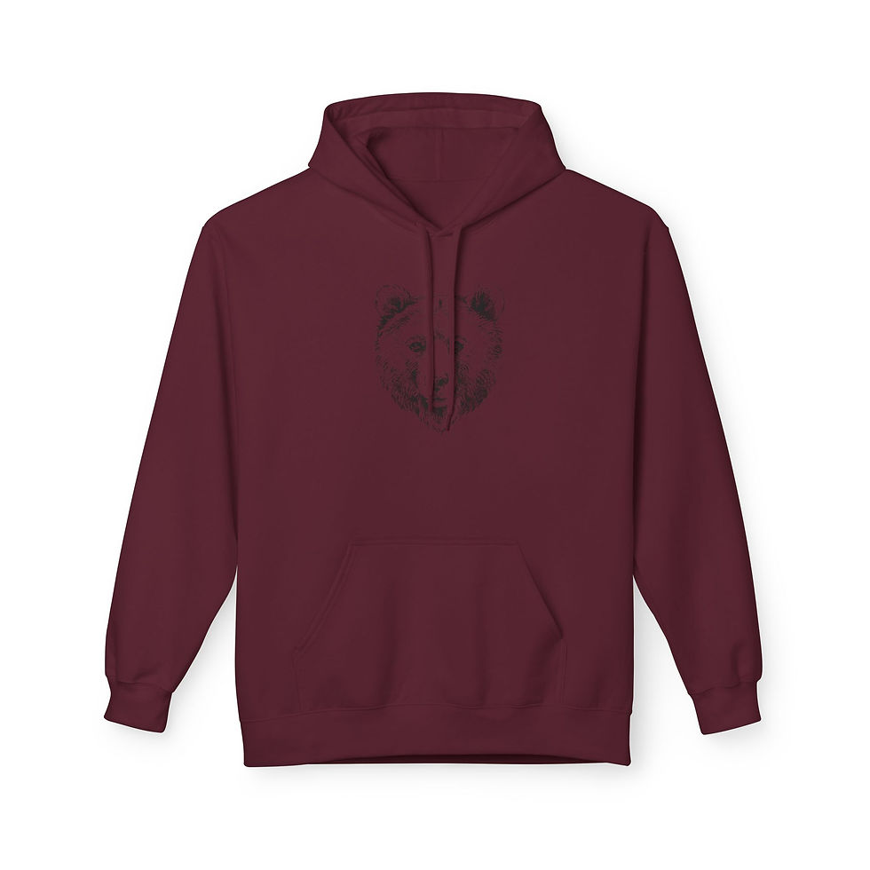 Thumbnail: Big Bear Head Hoodie Front View