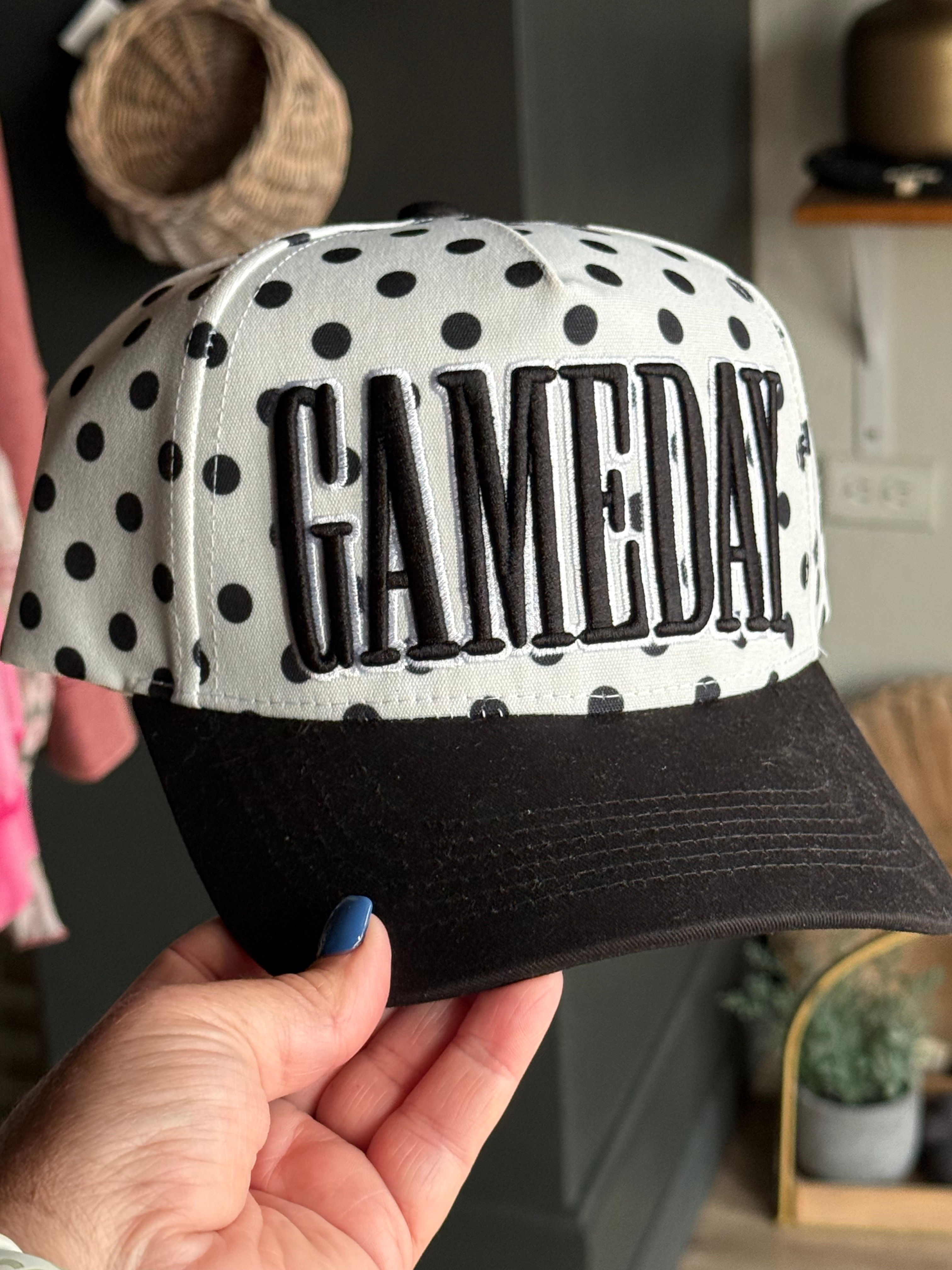 Polka Dot Game Day Trucker Hat