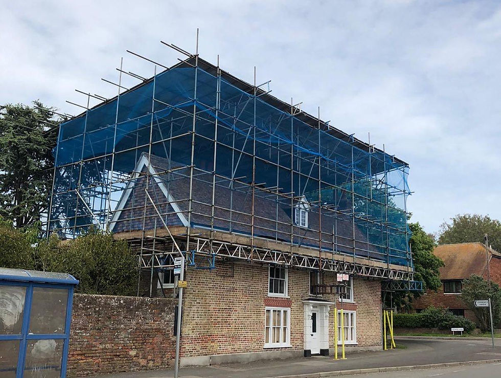 Scaffolding in Sussex for property renovations, roofing and construction sites