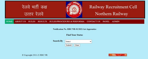 RRC NR 3093 ITI TRADE APPRENTICE DOCUMENT VERIFICATION ADMITCARD 2021