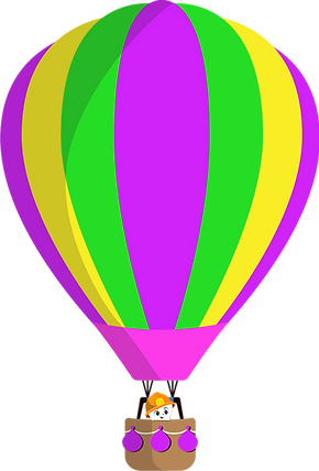 riding a hot air balloon