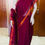 Thumbnail: Linen saree with allover sequins work and copper zari border