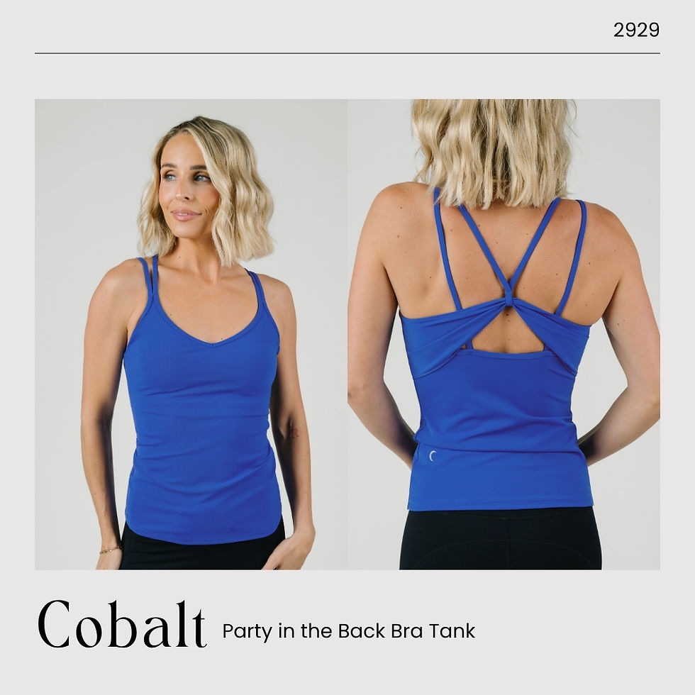 Cobalt Party in the Back Bra Tank