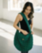 Green Bubble Zippered Tote