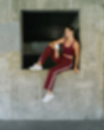 Claret Stripe Relaxation Straight Sweats