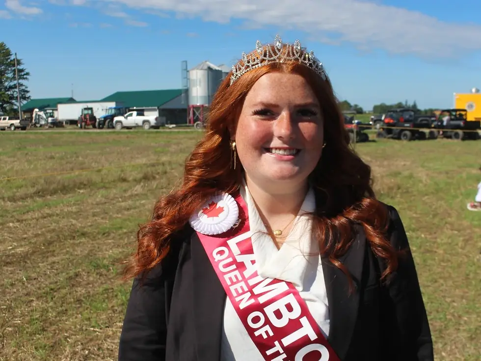 Taner DeGurse, Lambton County Queen of the Furrow, attended Saturday’s Lambton County Plowing Match in Enniskillen Township. Paul Morden/The Observer